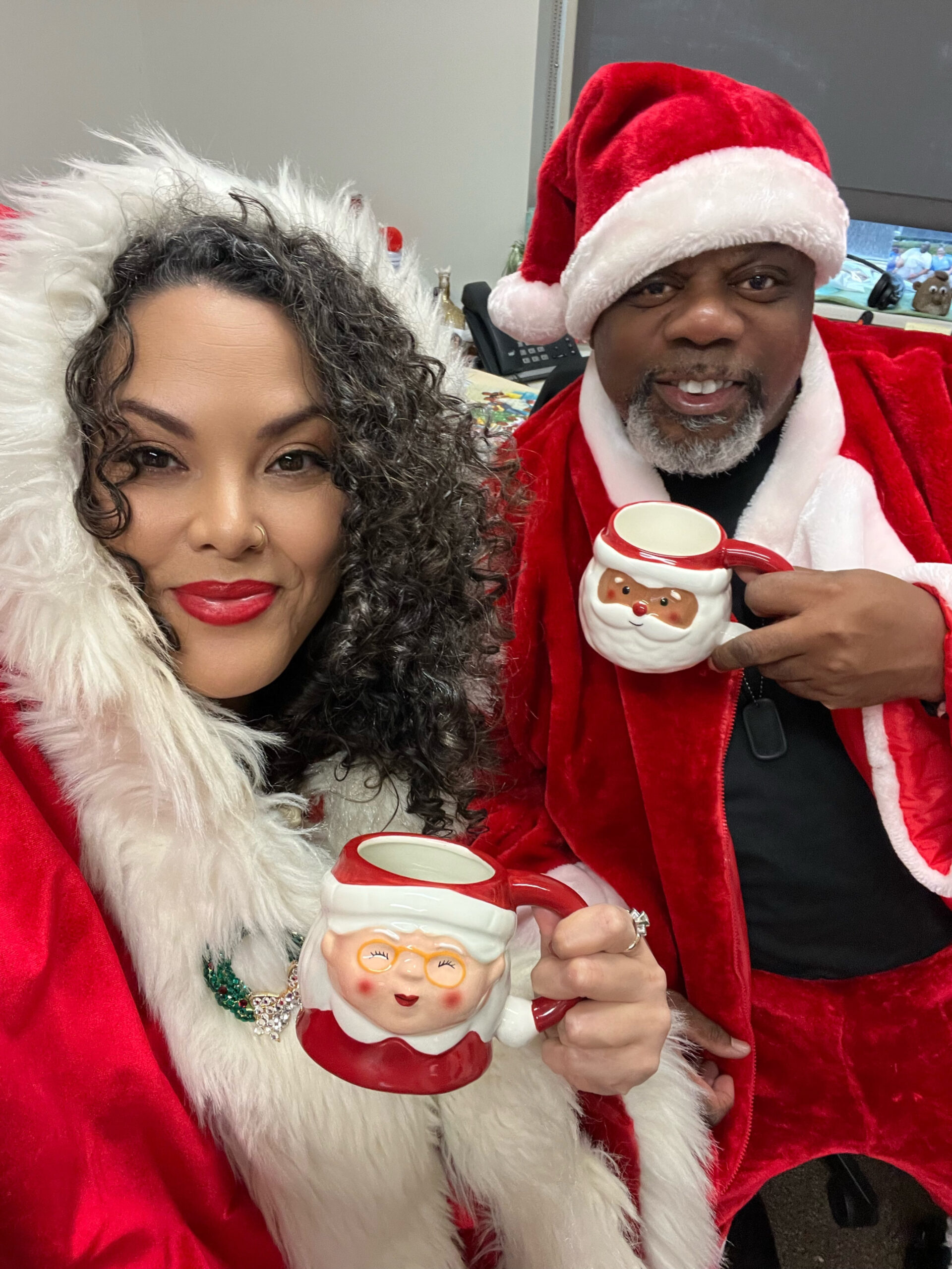 Santa and Mrs. Claus visit LifeWorks NW's Project Network site.