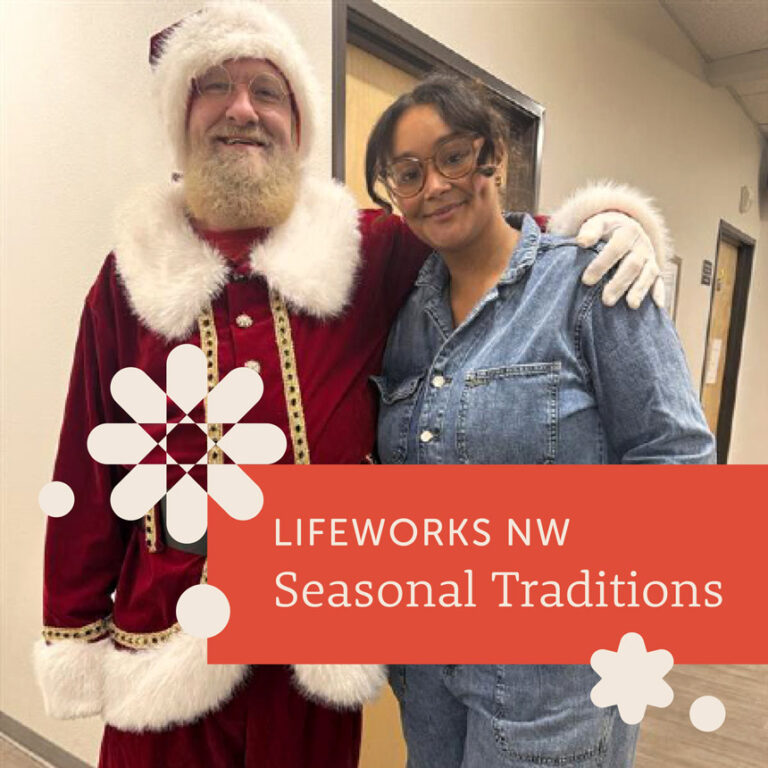 LifeWorks NW Santa Ben Jones visits different sites during the holiday season.