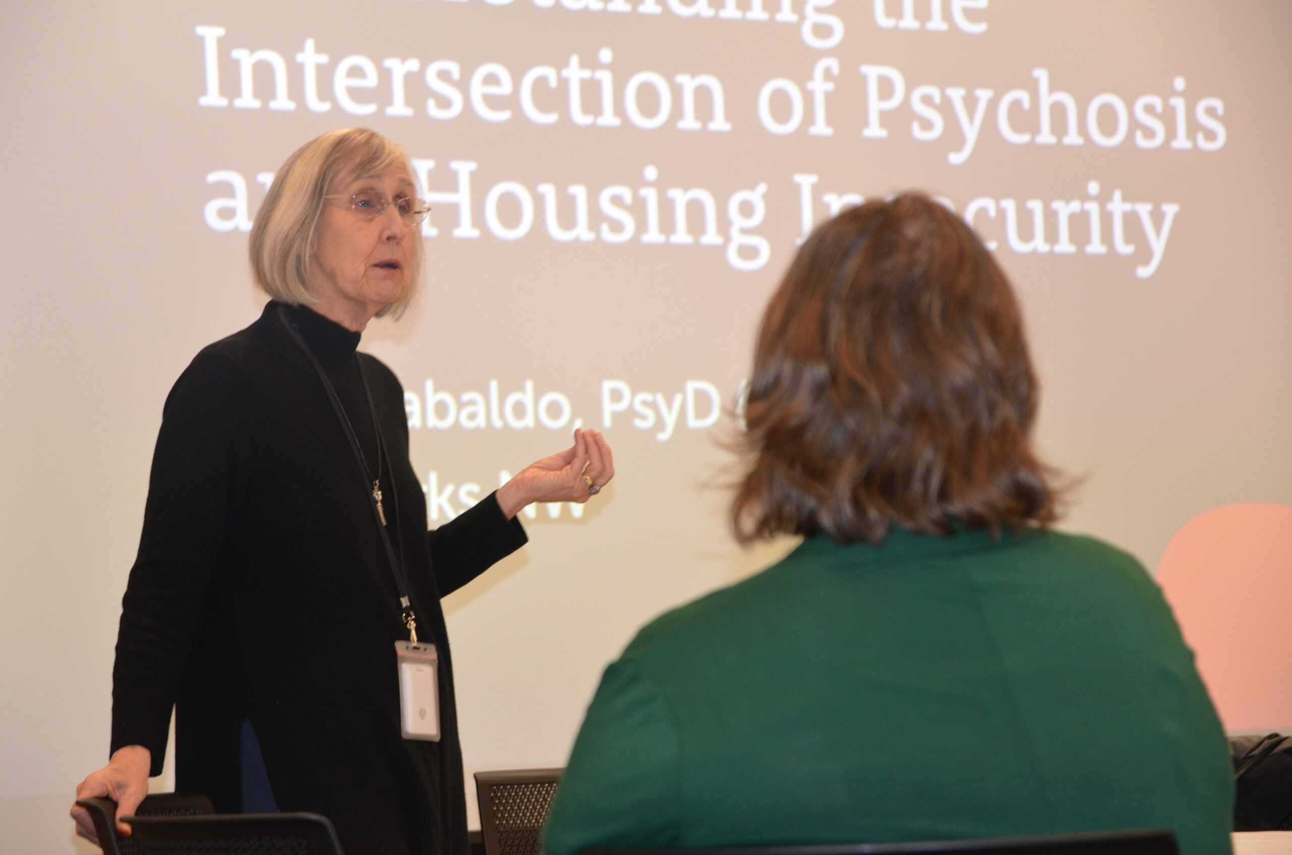 Mary Monnat, CEO of LlifeWorks NW, shares her thoughts at the Talking Points session.